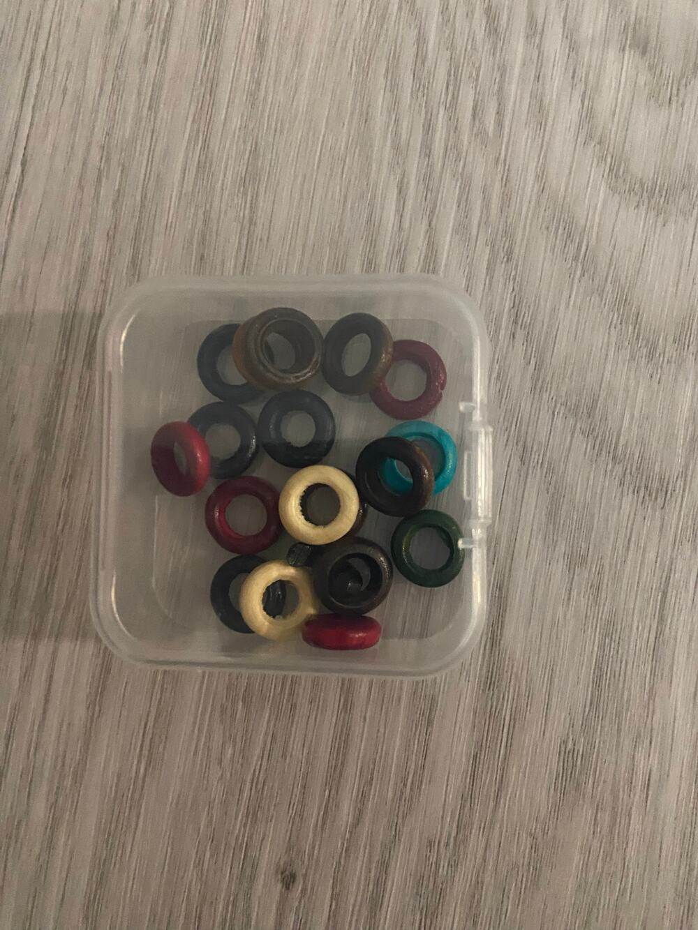 Colorful wooden spacer beads